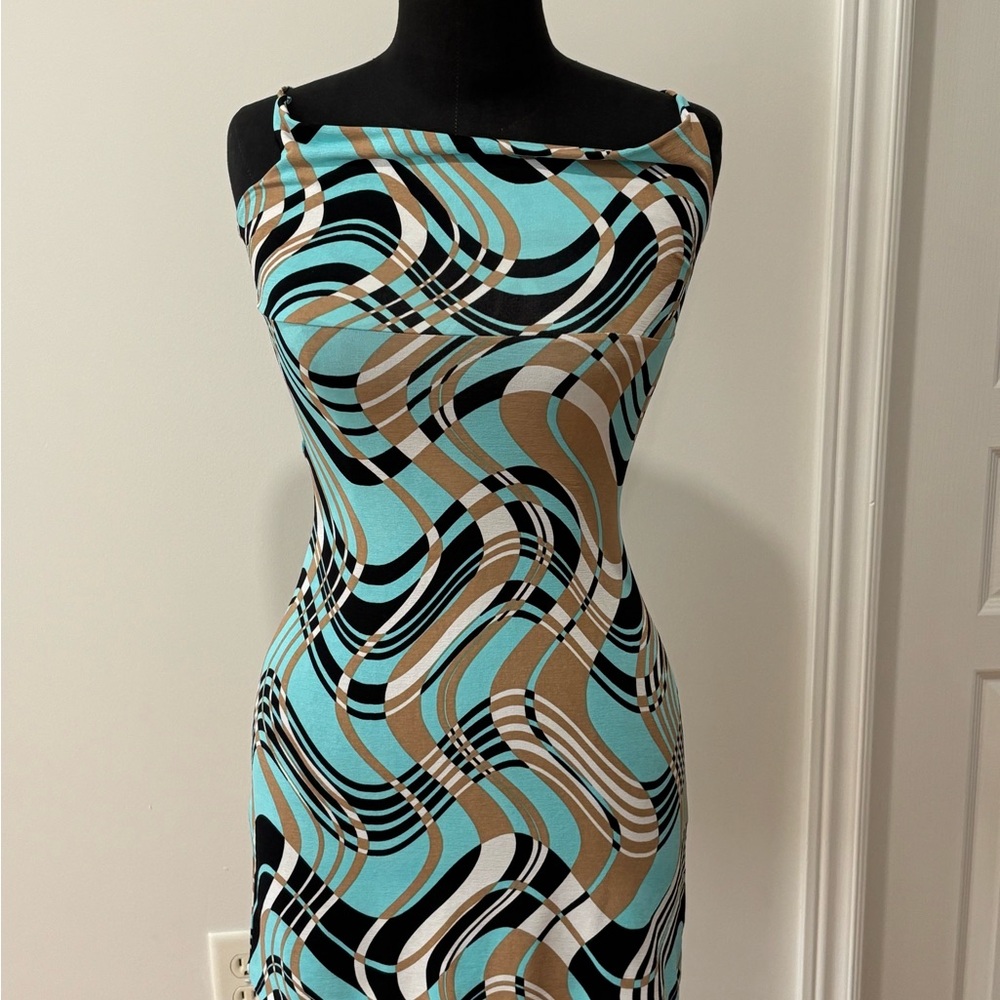 Urban Behaviour Stylish Multicolor Patterned Dress